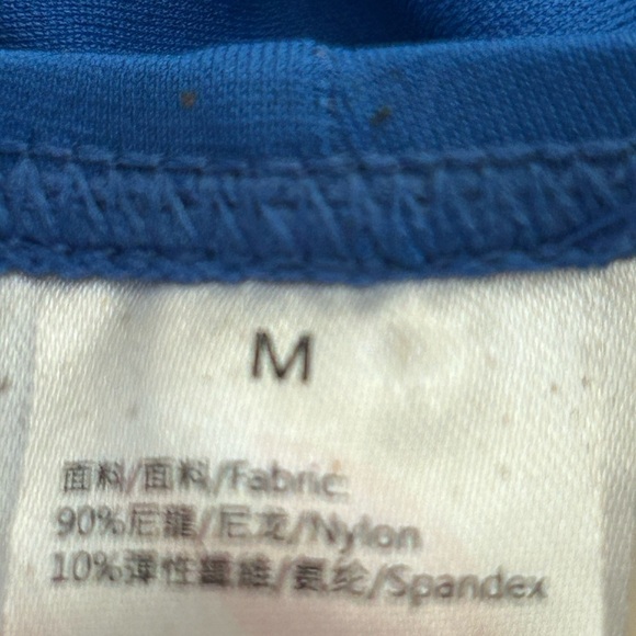 NWT SUN & SEA SEXY BLUE PURPLE PRINT RUFFLE ONE-PIECE SWIMSUIT, SIZE M - Picture 7 of 9